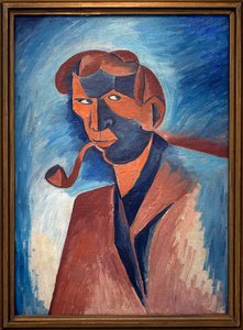 Rauchen (Selbstporträt) von Bohumil Kubišta