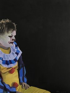 Melancholisches Clown-Porträt von Borgenhag Holmqvist