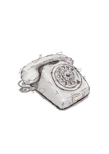 Nostalgisches Wählscheibentelefon von Borgenhag Holmqvist