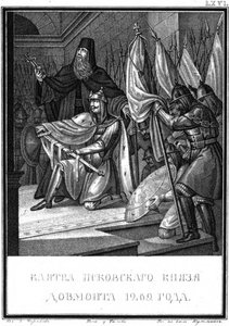 Der Eid von Dovmont. 1269 Aus Illustrierter Karamzin, 1836