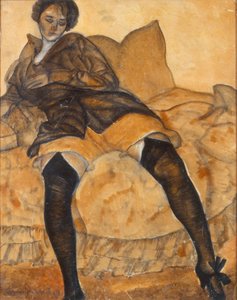 Sitzende Frau, um 1918 von Boris Dmitrievich Grigoriev