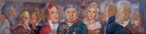 Personen der Komödie Der Revisor von N. Gogol, 1933-1934 von Boris Dmitrievich Grigoriev