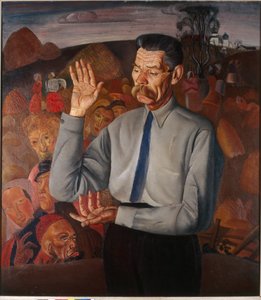 Porträt des Schriftstellers Maxim Gorki von Boris Dmitrievich Grigoriev