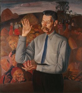 Porträt des Autors Maxim Gorki 1868-1939, 1926