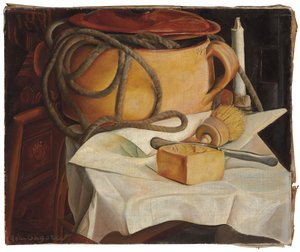 Stillleben mit Kerze von Boris Dmitrievich Grigoriev