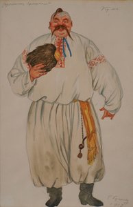 Kostümentwurf für die Oper Der Jahrmarkt von Sorotschinzi von Modest Mussorgski, 1919