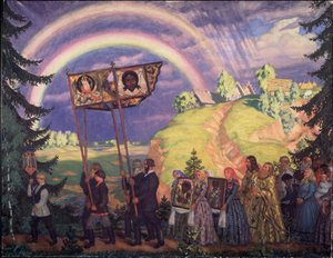 Osterprozession von Boris Mikhailovich Kustodiev