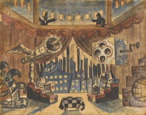 England. Bühnenbild für das Theaterstück Der Floh von E. Samjatin