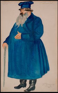 Kaufmann Dikoy. Kostümentwurf für das Stück Der Sturm von A. Ostrovsky, 1920