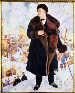 Porträt des Sängers Feodor I. Chaliapin (1873-1938)