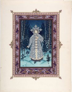 Snegurotschka (oder Snegurka, das Schneemädchen) - Illustration für das Märchen Snegurotschka