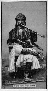 Ein bosnischer Soldat, aus einer Fotografie des späten 19. Jahrhunderts