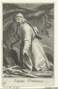 Heiliger Frontonius von Ägypten als Einsiedler von Boëtius Adamsz. Bolswert