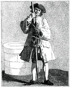 Ein Brunnenreiniger, 1737-1742 von Bouchardon