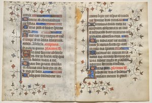 Bifolio aus einem Stundenbuch: Text (verso) von Boucicaut Master