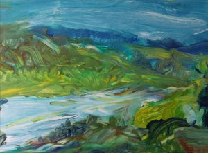 Blaue Flusslandschaft II