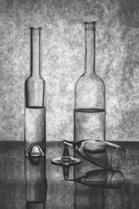 Glasflaschenreflexionen
