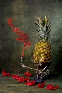 Vergrößerte Ananas Stillleben