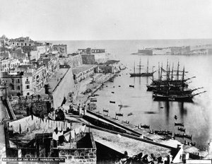 Eingang zum Großen Hafen, Malta, ca. 1880