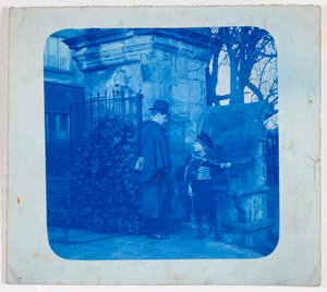 John Atkinson Grimshaw und Elaine Grimshaw am Tor von Knostrop Hall