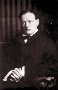 Porträt von Sir Winston Leonard Spencer Churchill (1874 - 1965), britischer Politiker von British Photographer