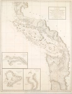 Eine Karte, die einen Teil der Küste Nordwestamerikas zeigt von British School