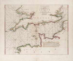 Karte des Kanals zwischen England und Frankreich
