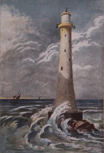 Eddystone-Leuchtturm, vor Plymouth, späte 19. Jahrhundert von British School