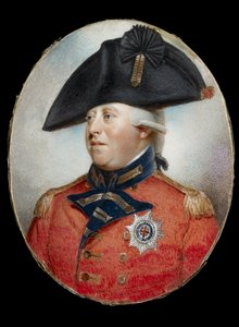 Porträt von König Georg III. (Aquarell auf Elfenbein) von British School