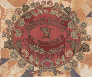 Zweite oder Regimentsfarbe Mitte, 23. oder Wallajabad Leichte Infanterie, Madras