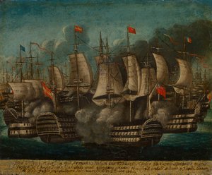 Die Schlacht von Trafalgar, 21. Oktober 1805 von British School