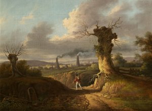 Die alte Glasfabrik, Nailsea, ca. 1810 von British School
