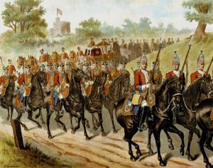 Die königliche Eskorte (Georg II.) im Jahr 1742 - in 