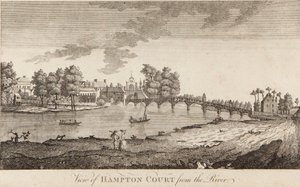 Blick auf Hampton Court vom Fluss aus von British School