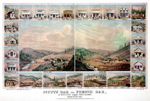 Scotts Bar und French Bar, am Scotts River, Siskiyou County, Kalifornien, 1856 1937