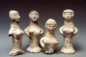 Figuren der Aschera, Kanaanäisch, 999-600 v. Chr. (Ton)