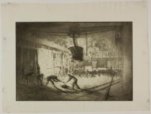 Chicago - Herdofen, Illinois Steel Co. von Bror Julius Olsson Nordfeldt