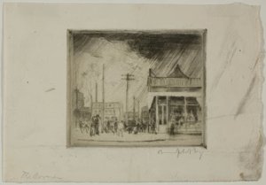 Chicago - Die Ecke, 57. und Stony Island Ave von Bror Julius Olsson Nordfeldt