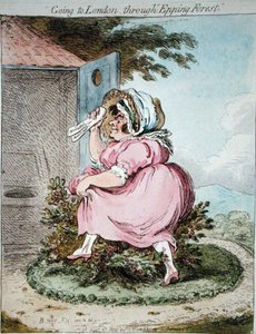 Auf dem Weg nach London durch den Epping Forest, geätzt von James Gillray (1757-1815), veröffentlicht von Hannah Humphrey im Jahr 1802