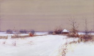 Schneeszene auf dem Land, ca. 1890 von Bruce Crane