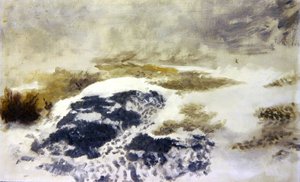 Eine verschneite Landschaft - eine Studie