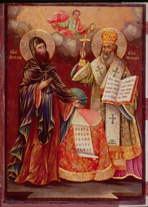 Ikone von St. Kyrill (826-69) und St. Methodius (ca. 815-85) 1862