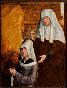 Guillemette de Vergy und ihre Schutzheilige, möglicherweise Elisabeth von Ungarn