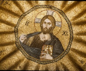 Christus Pantokrator (oder Christus in Herrlichkeit) (Mosaik) von Byzantine