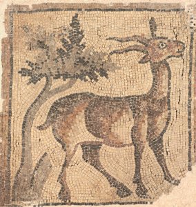 Widder nahe einem Baum, 400er Jahre von Byzantine