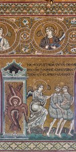 Die Vertreibung aus dem irdischen Paradies, byzantinisches Mosaik, Alttestamentlicher Zyklus-Irdisches Paradies, XII-XIII Jahrhundert von Byzantine