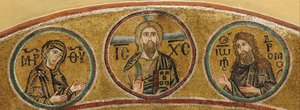 Deesis: Christus, die Jungfrau Maria und Johannes der Täufer von Byzantine Byzantine