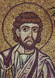 Der Prophet Sacharja (Detail) der Innenmosaiken in der St. Markus Basilika, 12. Jahrhundert von Byzantine Byzantine