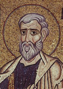 Der Prophet Haggai (Detail) der Innenmosaiken in der St. Markus Basilika, 12. Jahrhundert von Byzantine Byzantine