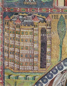 Detail von Jerusalem (Mosaik)